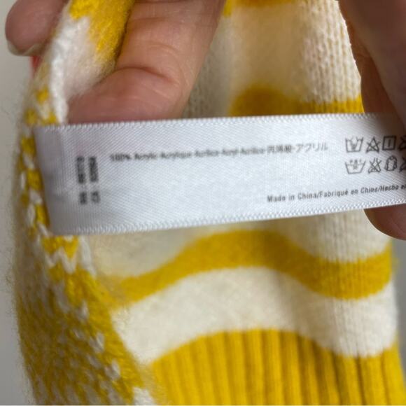 Anthropologie Orange Yellow Stripe Scarf - Picture 8 of 8